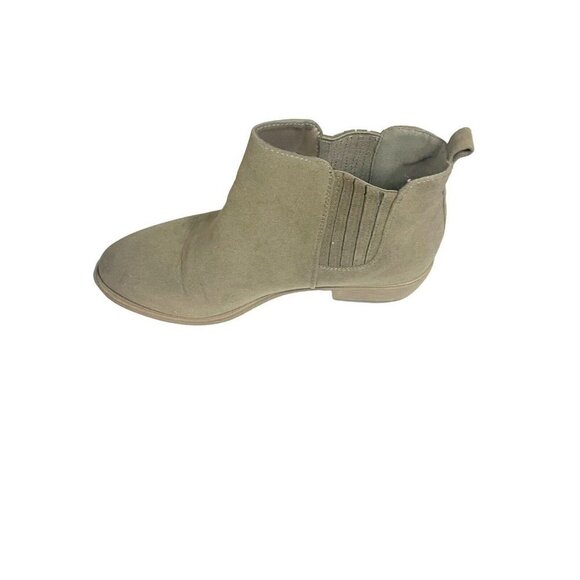 JC Shoes - JC Gray Faux Suede Ankle Boots Ankle Height Western 8 Pull On